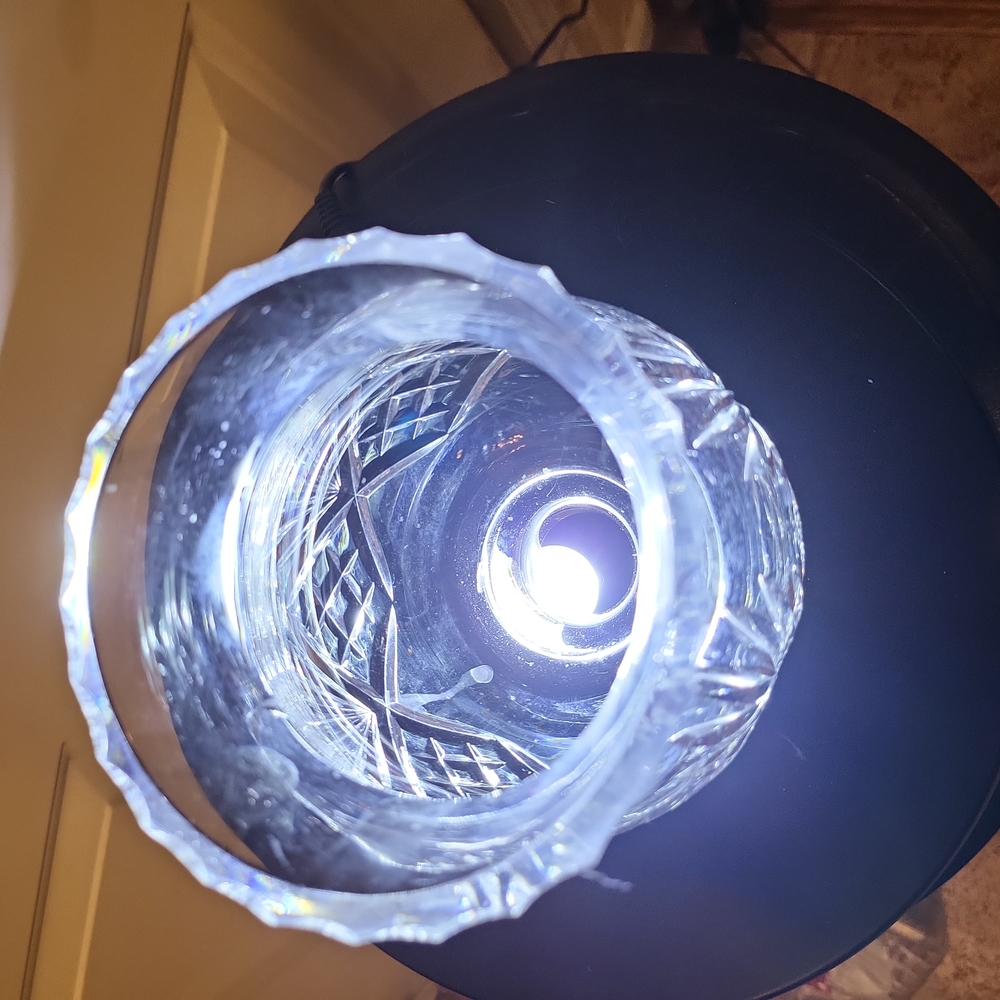 Crystal Lismore Style Candle Holder Cover No Base 6" - Picture 4 of 9